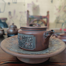 Load image into Gallery viewer, Hand Made Bronze Hanwa Teapot with Qinzhou Nixing Pottery Clay Kettle 120cc Tea Pots