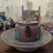 Load image into Gallery viewer, Hand Made Bronze Hanwa Teapot with Qinzhou Nixing Pottery Clay Kettle 120cc Tea Pots