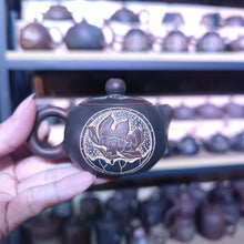 Load image into Gallery viewer, 100ml Hand Carved Lotus and Fish Good Luck Nixing Pottery Teapots