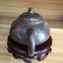 Load image into Gallery viewer, 200ml Nixing Pottery Hand Carved Eagle Heaven Rewards Diligence Teapot