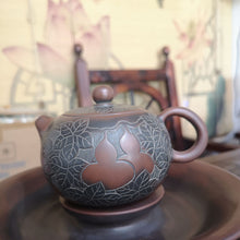 Load image into Gallery viewer, 100ml / 200ml Hand Carved Bronze Bottle Gourd Xishi Teapot Nixing Clay Teapot