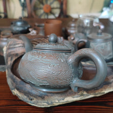 Load image into Gallery viewer, Nixing Pottery Aladdin's Lamp Teapots Handmade Healthy Qinzhou NiXing Clay Kettle 320cc Traditional Hand Carved Dragon and Phoenix