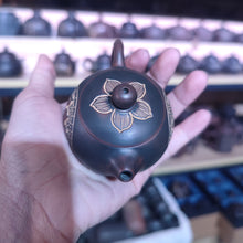 Load image into Gallery viewer, 100ml Hand Carved Lotus and Fish Good Luck Nixing Pottery Teapots