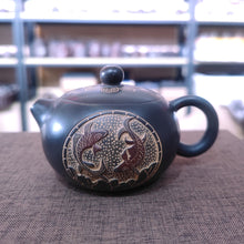 Load image into Gallery viewer, Hand Throwing Nixing Teapots with Lotus Carving Xishi Pot 200cc