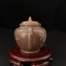 Load image into Gallery viewer, Nixing White and Purple Clay " Xiao Ying " Teapots Bamboo Chinese Kung Fu Tea Pot 200cc