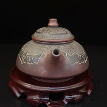Load image into Gallery viewer, 200cc Chinese Nixing Clay Teapots with Hand Carving Bat