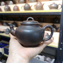 Load image into Gallery viewer, Pure Hand Throwing Qinzhou Nixing Pottery Xiao Ying Bamboo Tea Pot 200cc Bronze with Healthy Clay for Personal Brewing Tea