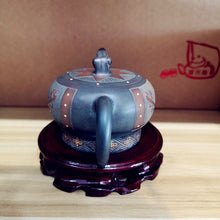 Load image into Gallery viewer, 100% Handmade Kung Fu Authentic Tea Kettles Nixing Pottey Bronze Drum Teapot 200ml