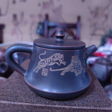 Load image into Gallery viewer, ZhuChu Teapots with Five Tiger on Nixing Ceramic Tea Pot 210cc