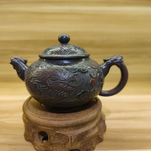Load image into Gallery viewer, Healthy Nixing Pottery Teapot 100% Handmade Dragon Phoenix Teapots 230cc Chinese Traditional Dragon Carving