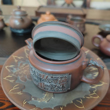 Load image into Gallery viewer, Hand Made China Qinzhou NiXing Pottery Teapots Hand Carved Clay Teapot 200cc Not Yi Xing Tea Pot