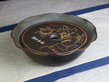 Load image into Gallery viewer, Qinzhou Nixing Clay Tea Basin with Lotus Petal Edge, Water Holding Tea Tray for Gongfu Tea
