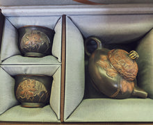 Load image into Gallery viewer, Handmade Relief Nixing Pottery Xishi Teapot Set with Exquisite Lotus Design Ideal for Steeping Tea 200ml
