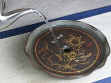 Load image into Gallery viewer, Qinzhou Nixing Clay Tea Basin with Lotus Petal Edge, Water Holding Tea Tray for Gongfu Tea
