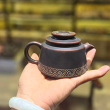 Load image into Gallery viewer, Hand carved Zhuang Ethnic Pattern Teapot Traditional Guangxi Kung Fu Tea Pot for Tea Lovers
