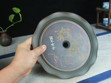 Load image into Gallery viewer, Qinzhou Nixing Clay Tea Basin with Lotus Petal Edge, Water Holding Tea Tray for Gongfu Tea
