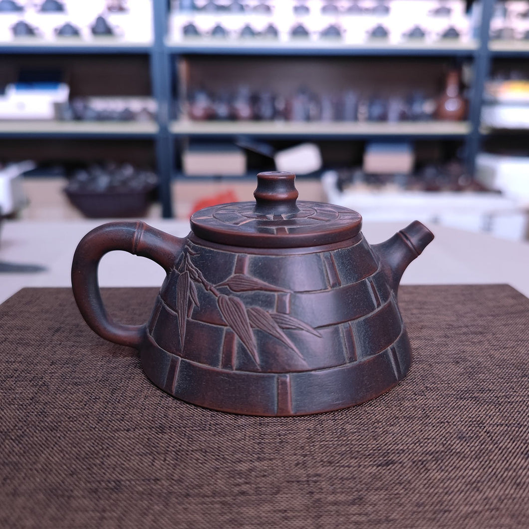 150ml Ni Xing Tao Ceramic Mini teapot Shi Piao Bamboo for Drinking Tea