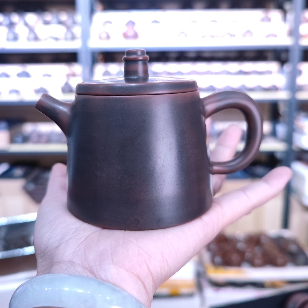 210ml Handmade Handuo Antique Bronze Nixing Purple Clay Tea Pot
