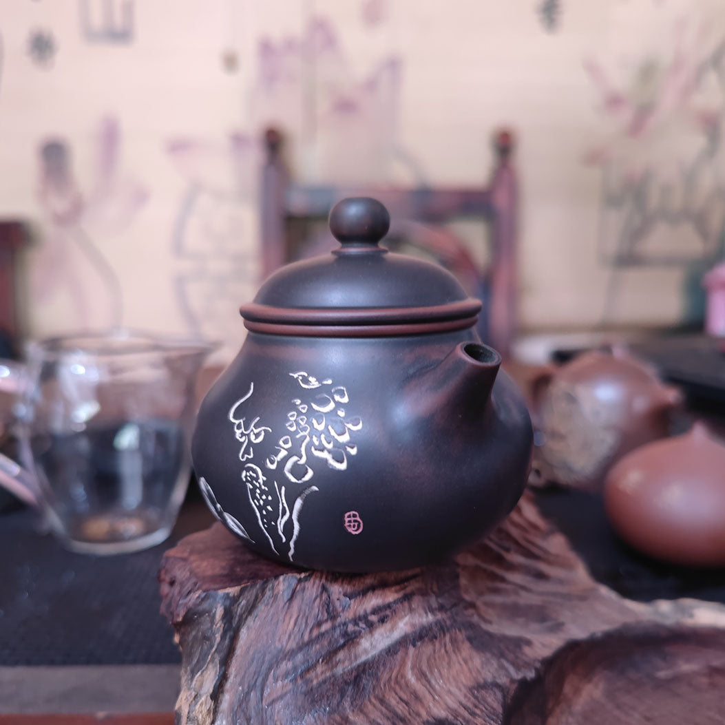 Guangxi Qinzhou NiXing Pottery Rongtian Dhama / Buddhism Tea Pots Nixi ...