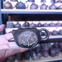 Load image into Gallery viewer, 100ml Hand Carved Lotus and Fish Good Luck Nixing Pottery Teapots
