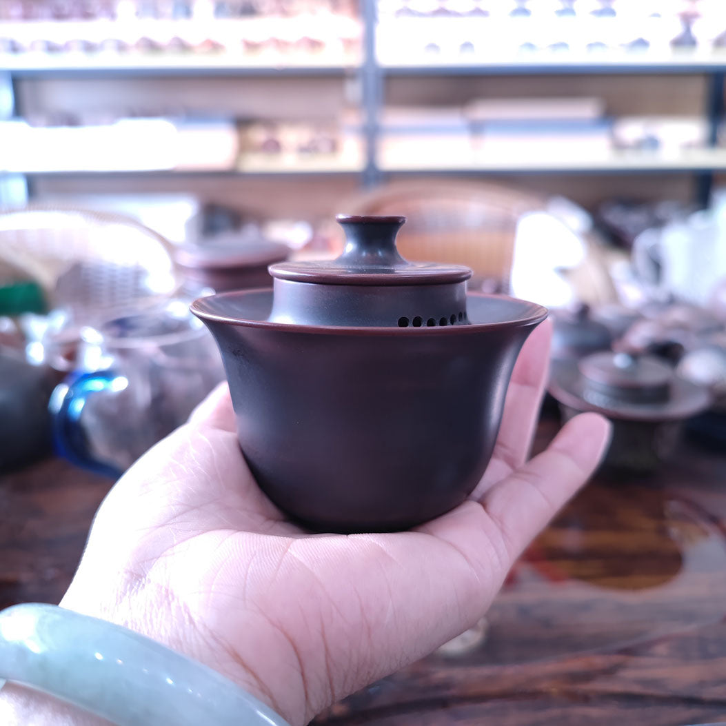 150ml Plain Elegant Gaiwan Teapot Easy Brewing Tea at home or outside