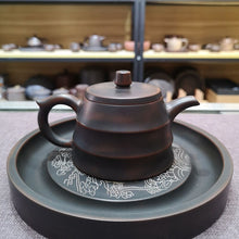 Load image into Gallery viewer, Handmade Nixing Pottery Teapots with Bamboo Style Qinzhou Pot Guangxi of China
