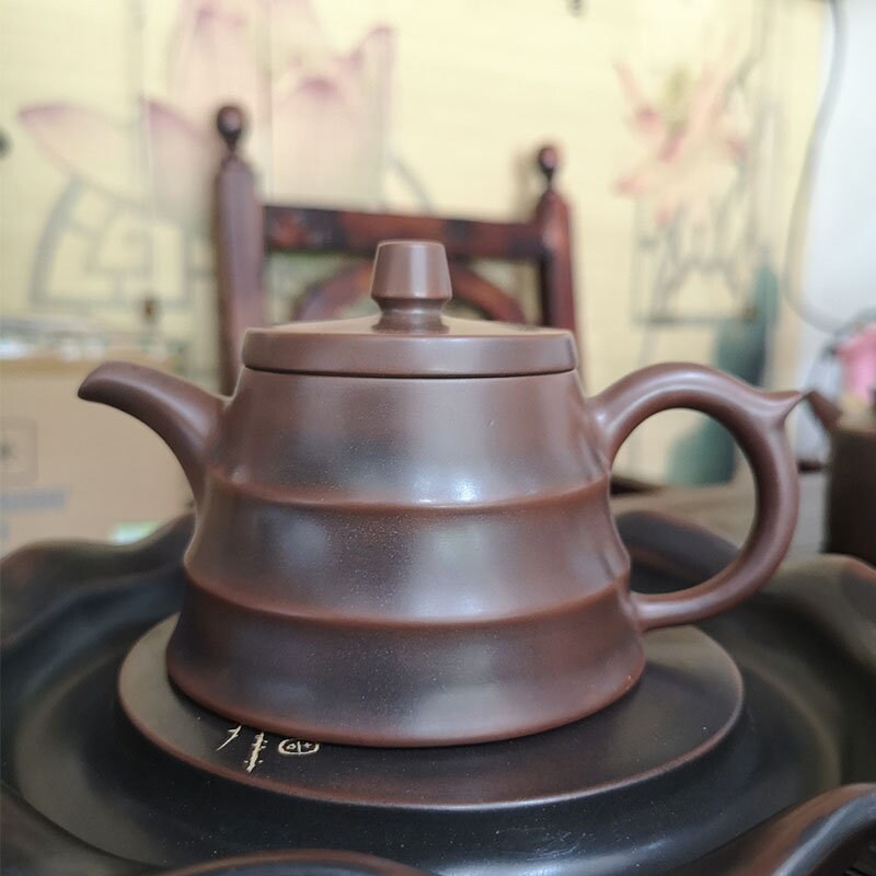 Handmade Nixing Pottery Teapots with Bamboo Style Qinzhou Pot Guangxi of China