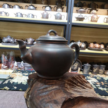 Load image into Gallery viewer, Pure Hand Throwing Qinzhou Nixing Pottery Xiao Ying Bamboo Tea Pot 200cc Bronze with Healthy Clay for Personal Brewing Tea
