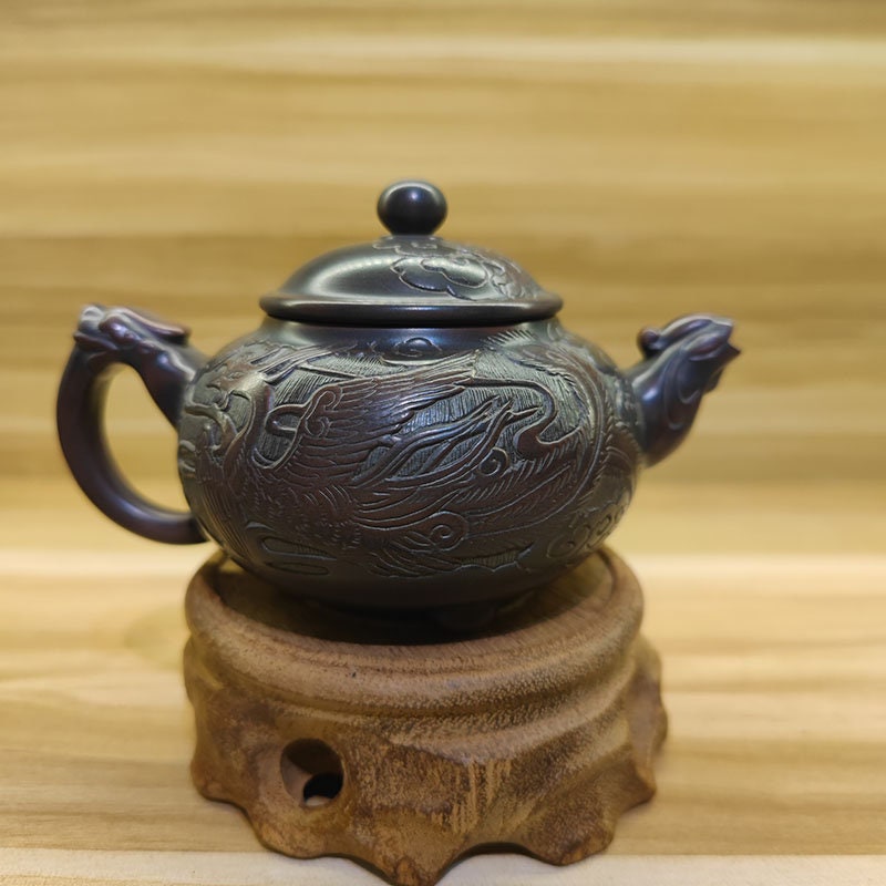 Healthy Nixing Pottery Teapot 100% Handmade Dragon Phoenix Teapots 220 ...