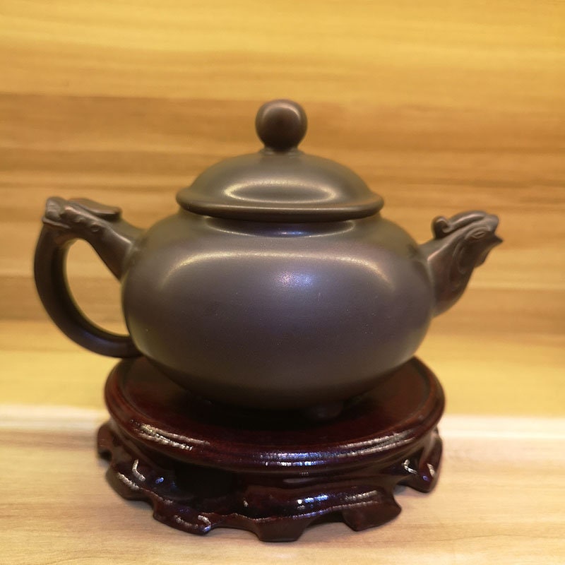 Healthy Nixing Pottery Teapot 100% Handmade Dragon Phoenix Teapots 220cc Chinese Traditional Dragon Carving Accept Dropshipping