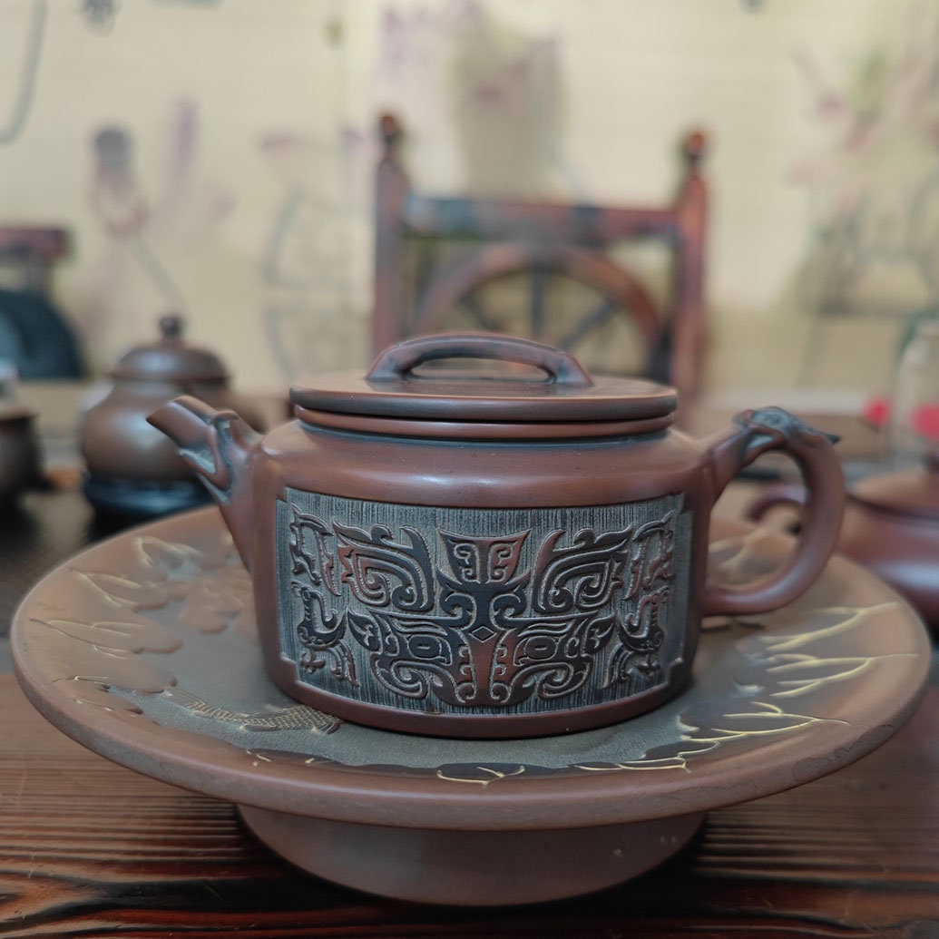 Hand Made China Qinzhou NiXing Pottery Teapots Hand Carved Clay Teapot ...